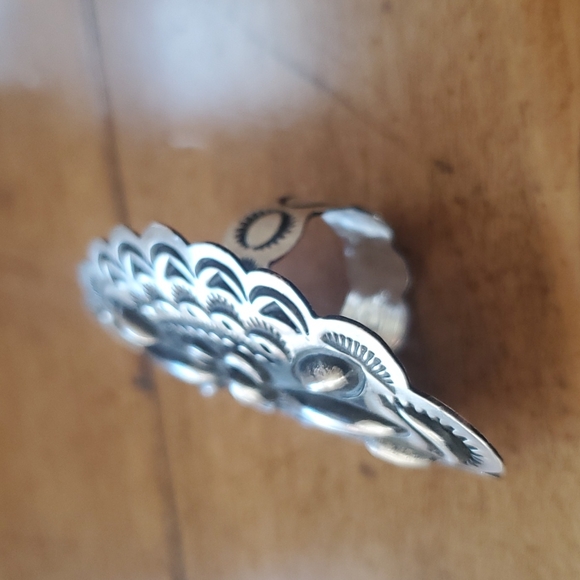 Leander Tahe Sterling Concho Ring  Size 7 - Picture 3 of 5